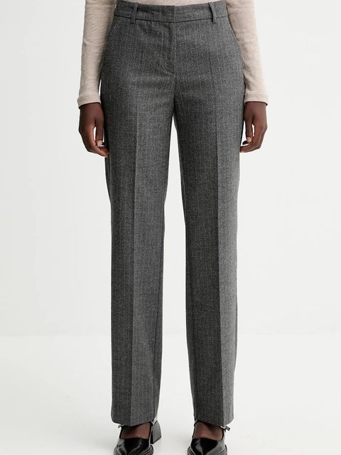 Marc O'Polo spodnie z dodatkiem wełny damskie kolor szary proste high waist 510023710199 - zdjęcie produktu nr 1