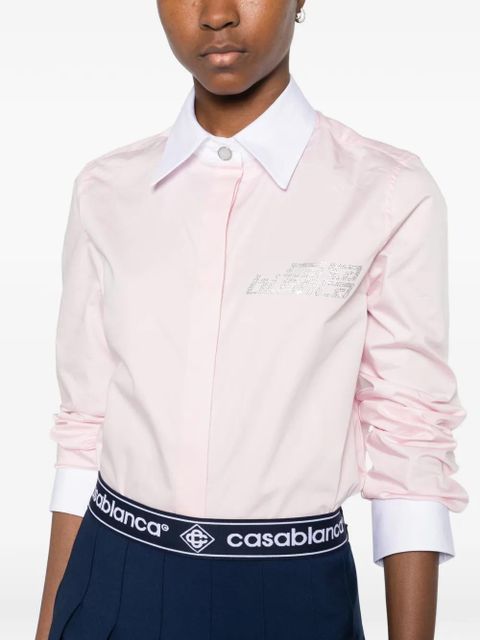 Casablanca crystal-embellishment shirt - Pink