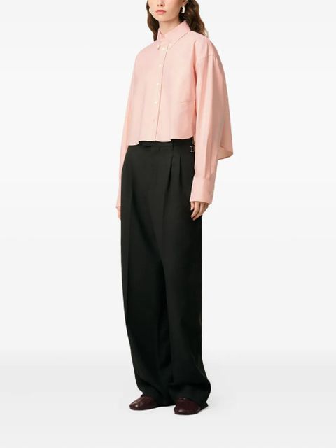 AMI Paris Ami De Coeur cropped oversized shirt - Pink