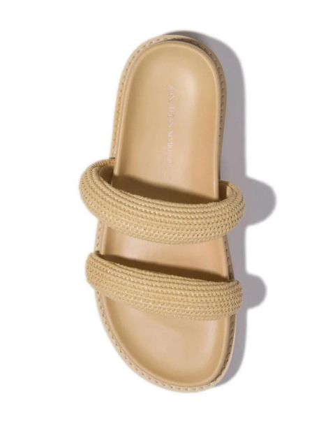 Simkhai Lupita raffia flat sandals - Neutrals