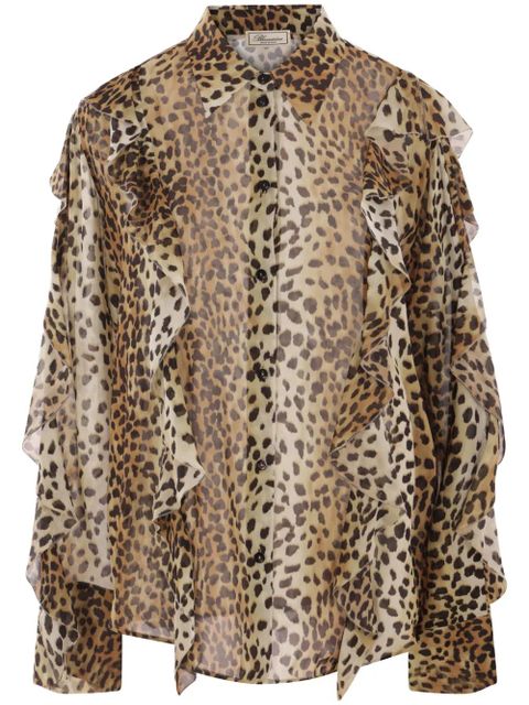 Blumarine animal-print shirt - Brown - zdjęcie produktu nr 1