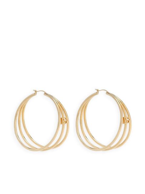 Dolce & Gabbana DG logo-charm multi-hoop earrings - Gold - zdjęcie produktu nr 1