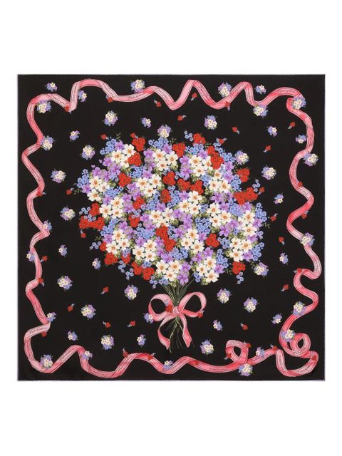 Dolce & Gabbana floral-pattern scarf - Black - zdjęcie produktu nr 1