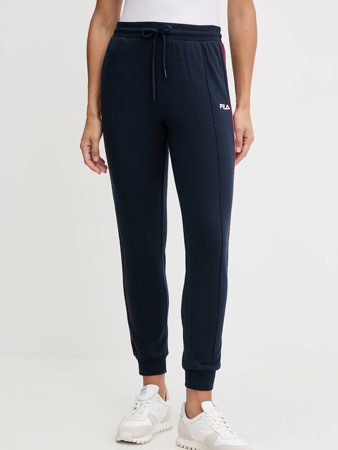 Fila dres lounge bawełniany damski kolor granatowy FPW4213