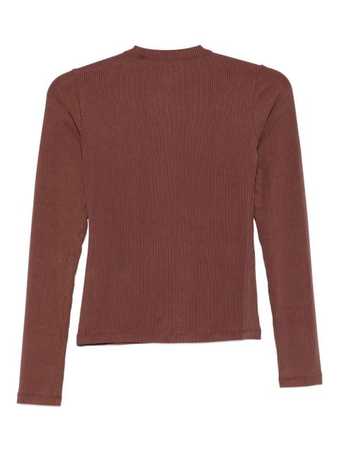 Aya Muse fine-ribbed T-shirt - Red