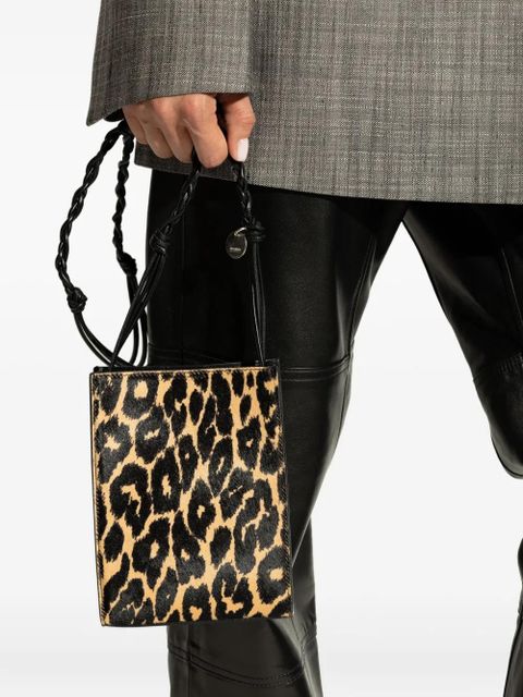 Jil Sander small Tangle leopard-print shoulder bag - Neutrals