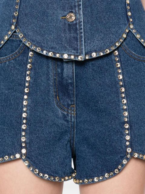 SANDRO rhinestone-embellished shorts - Blue