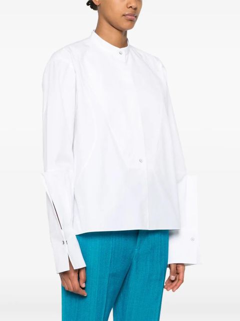 Jil Sander cropped cotton poplin shirt - White