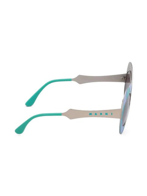 Marni Eyewear Fontana Land of Revelations oversize-frame sunglasses - Blue