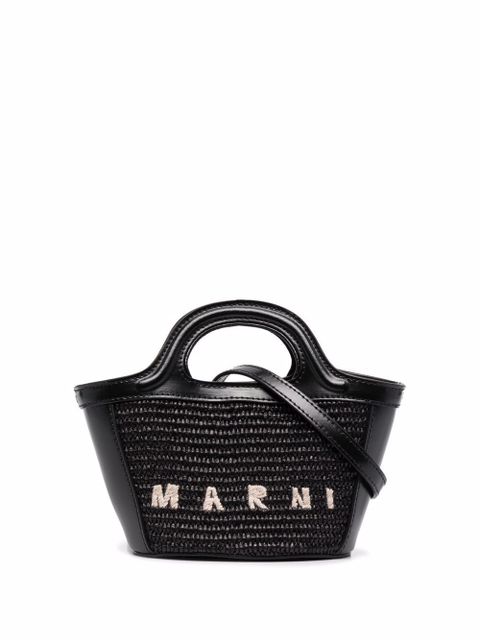 Marni micro Tropicalia tote bag - Black - zdjęcie produktu nr 1