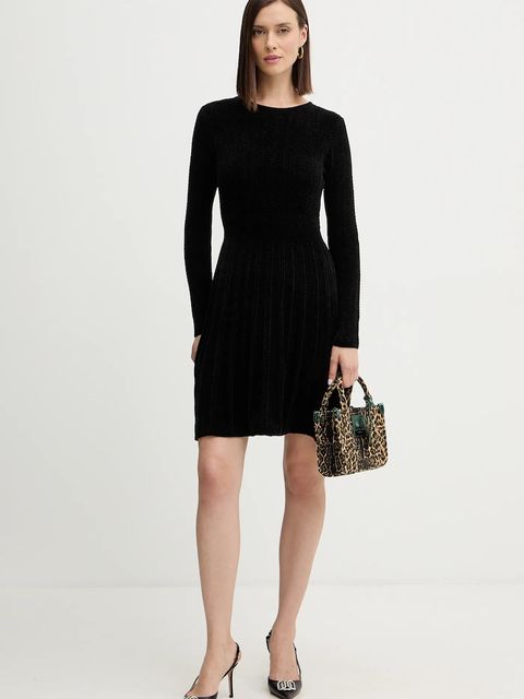 Guess sukienka MORGAN kolor czarny mini rozkloszowana W5BK79 Z3902