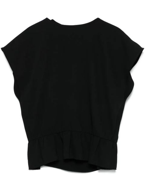 MM6 Maison Margiela single stitch-logo top - 900 BLACK - zdjęcie produktu nr 1