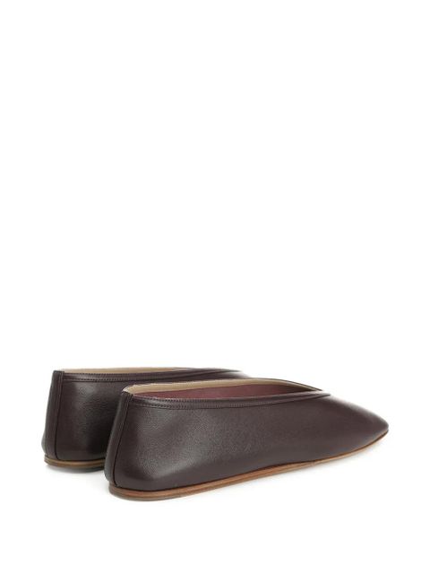 Le Monde Beryl leather ballet flats - Brown