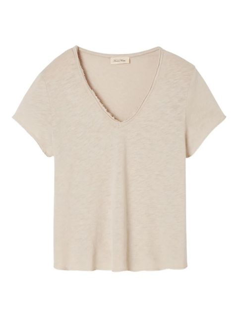 American Vintage Sonoma brushed V-neck T-shirt - Neutrals - zdjęcie produktu nr 2