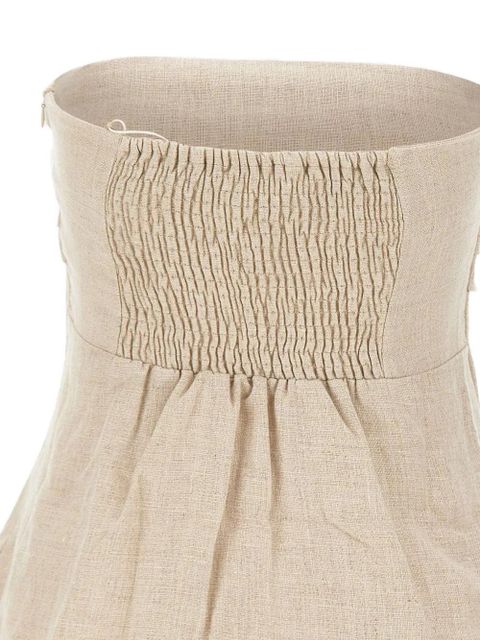 Faithfull the Brand strapless ruched top - Neutrals