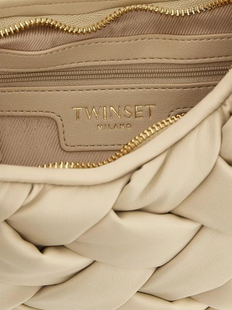 TWINSET Weaved leather-effect tote bag - Neutrals