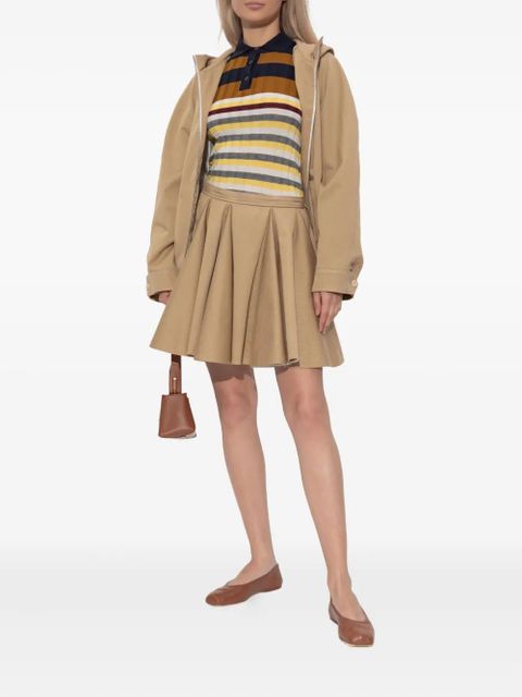 Marni striped polo top - Brown