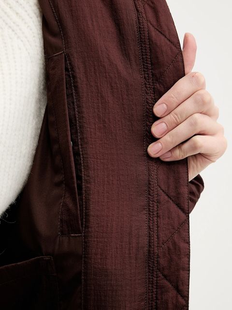 Tommy Jeans kurtka kolor brązowy zimowa DW0DW21625