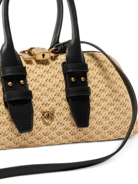 PINKO padlock tote bag - Neutrals