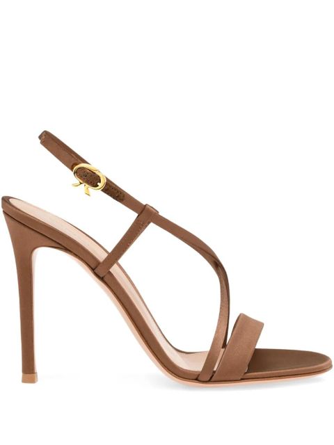 Gianvito Rossi slingback cross-strap sandals - Brown - zdjęcie produktu nr 1