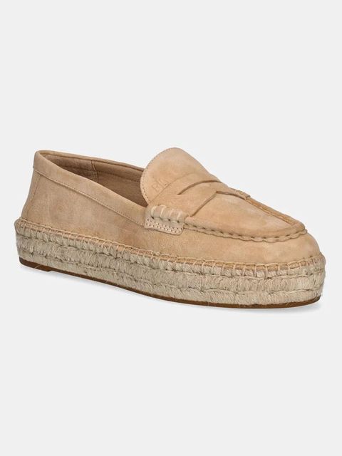 Lauren Ralph Lauren espadryle zamszowe Luize Loafer kolor beżowy 802953958007 - zdjęcie produktu nr 1