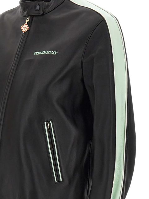 Casablanca leather racer jacket - Black