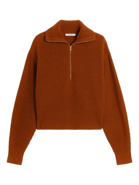 Max Mara zip-detail sweater - Brown - zdjęcie produktu nr 1