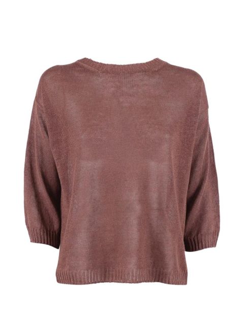 Weekend Max Mara round-neck knitted top - Brown - zdjęcie produktu nr 1