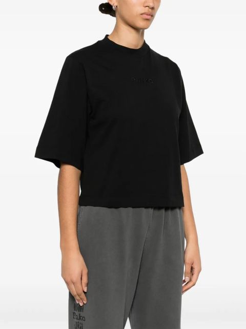PINKO embroidered-logo T-shirt - Black - zdjęcie produktu nr 2