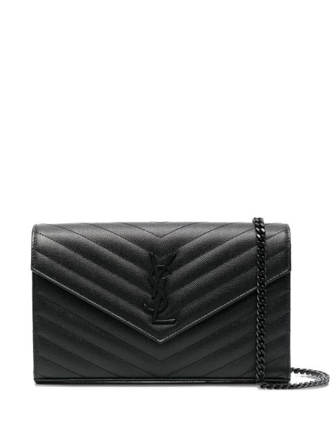 Saint Laurent Classic Cassandre chain quilted-leather clutch - Black - zdjęcie produktu nr 1