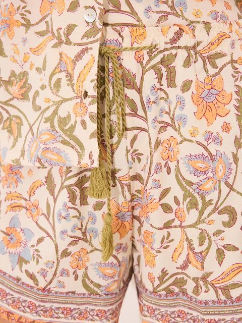 women'secret piżama bawełniana damska kolor beżowy bawełniana 3139900