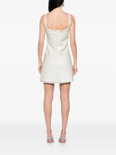 Simkhai embellished sleeveless mini dress - White