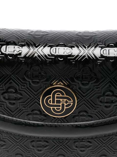 Casablanca logo-embossed shoulder bag - Black