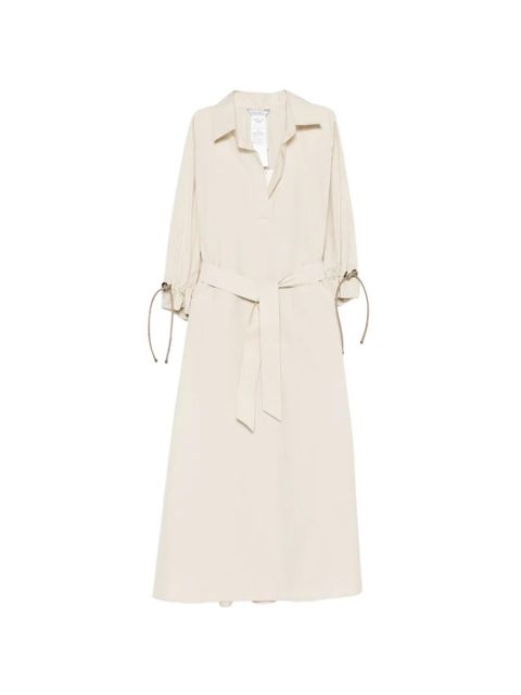 Max Mara tied-cuffs midi dress - Neutrals - zdjęcie produktu nr 1