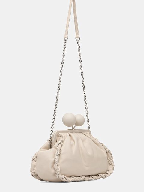 Weekend Max Mara torebka skórzana ALECITO kolor beżowy 2615511144600