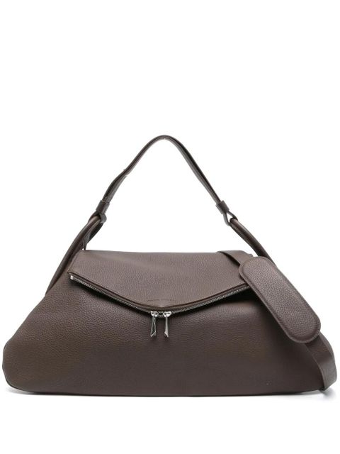 Amina Muaddi leather tote bag - Brown - zdjęcie produktu nr 1