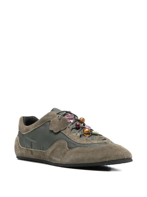 Cecilie Bahnsen Blaise suede sneakers - Green - zdjęcie produktu nr 2