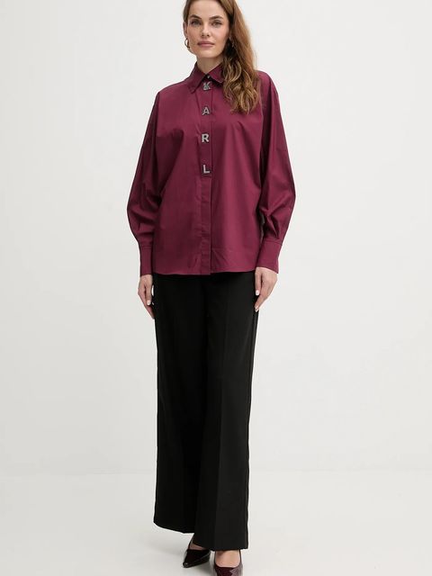 Karl Lagerfeld koszula bawełniana - zdjęcie produktu nr 2