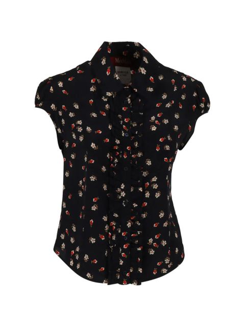 Max Mara floral short-sleeve shirt - Blue - zdjęcie produktu nr 1