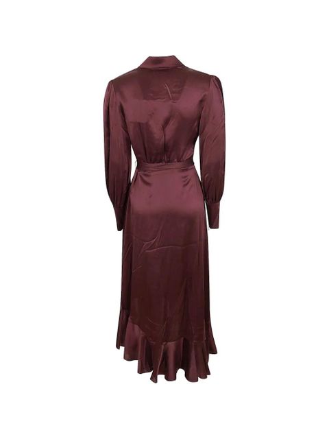 ZIMMERMANN ruffled wrap-design midi dress - Brown - zdjęcie produktu nr 2