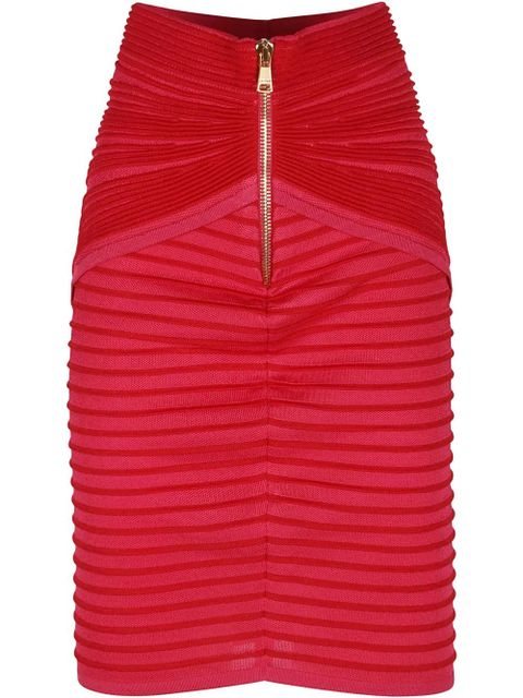 Balmain draped midi skirt - Red - zdjęcie produktu nr 1