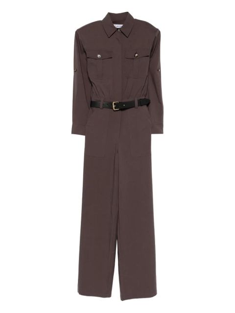 Self-Portrait belted pocket jumpsuit - Brown - zdjęcie produktu nr 1