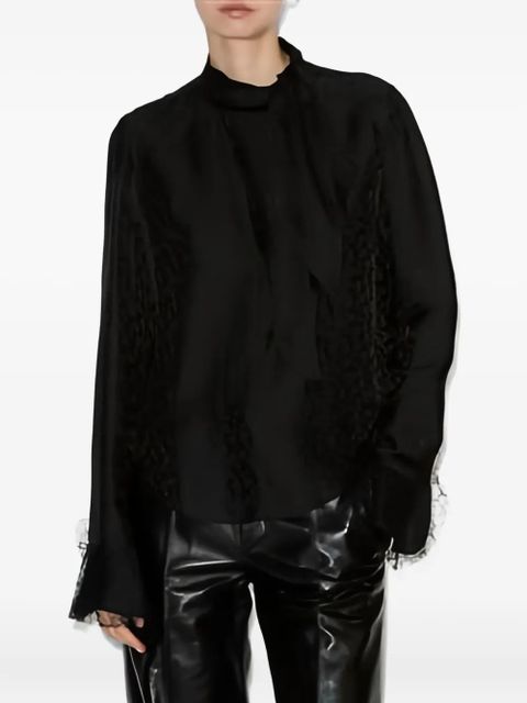 ISABEL MARANT Raphaella ruffled-cuff blouse - Black