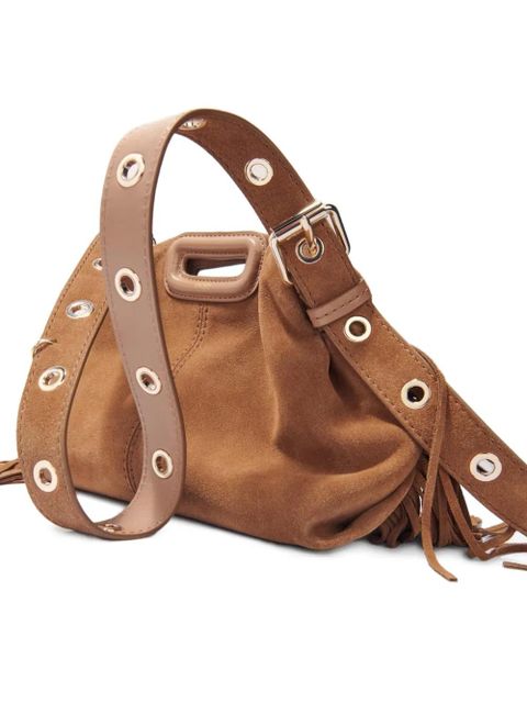 Maje mini Miss M fringe-detail shoulder bag - Brown