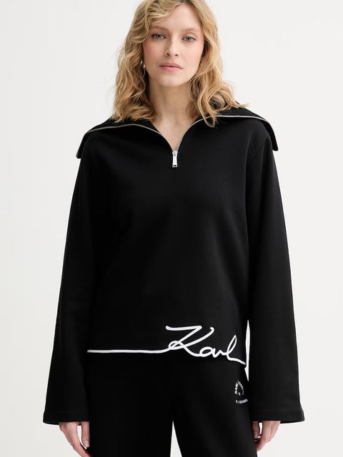 Karl Lagerfeld bluza damska z bawełną - zdjęcie produktu nr 1