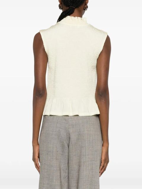 SANDRO mock-neck blouse - Yellow