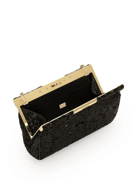 Dolce & Gabbana sequined clutch bag - Black