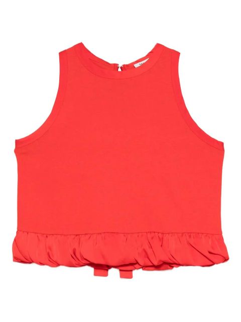 SANDRO ruffled crew neck top - Red - zdjęcie produktu nr 1
