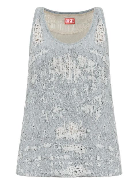Diesel De-Dalby distressed tank top - Grey - zdjęcie produktu nr 1