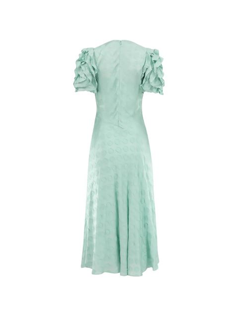 Ulla Johnson Elvia ruffled-sleeeve dress - Green - zdjęcie produktu nr 2